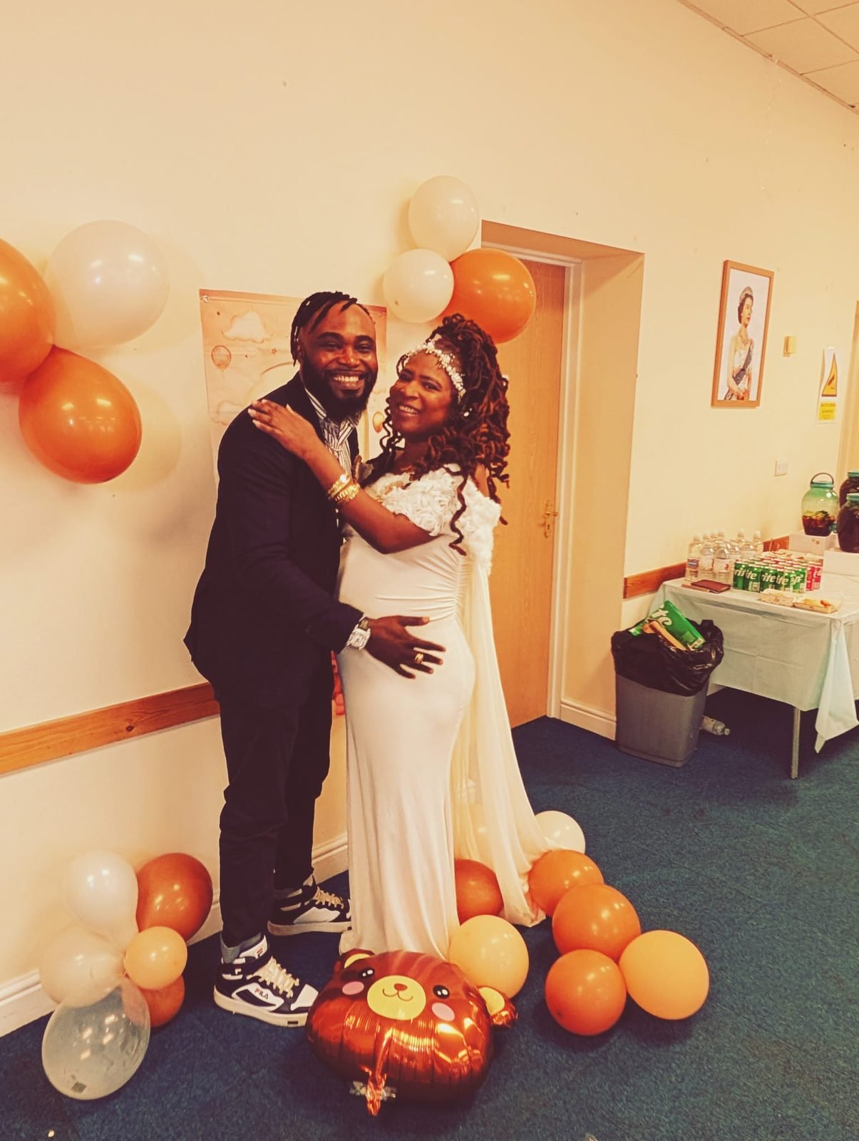JayJay and Kisha celebrating at their baby shower