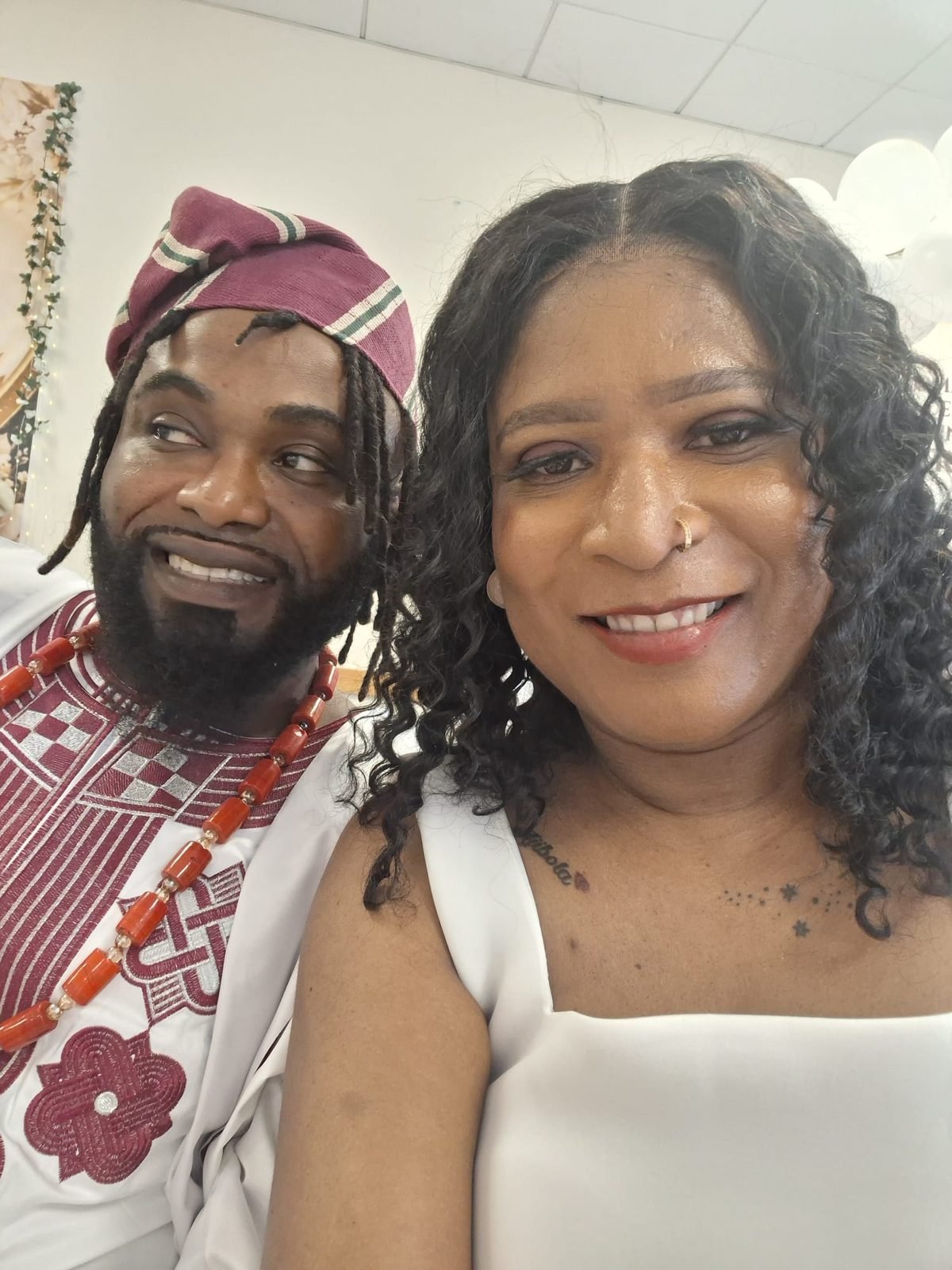 JayJay and Kisha in a close portrait