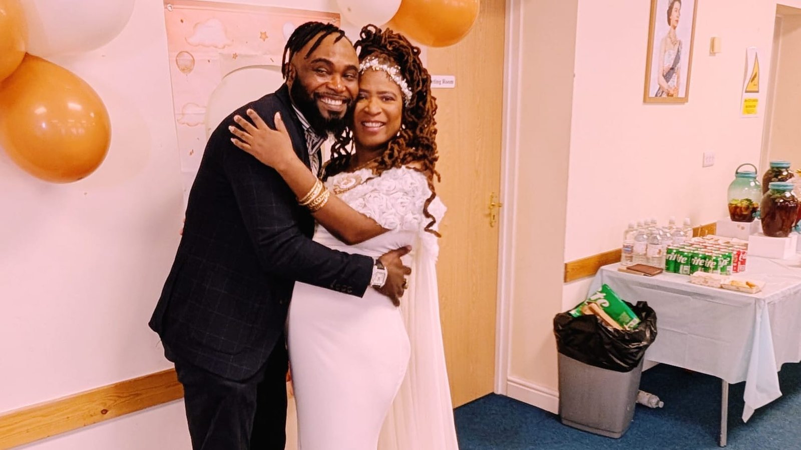 JayJay and Kisha at the Jakis Triplets naming ceremony